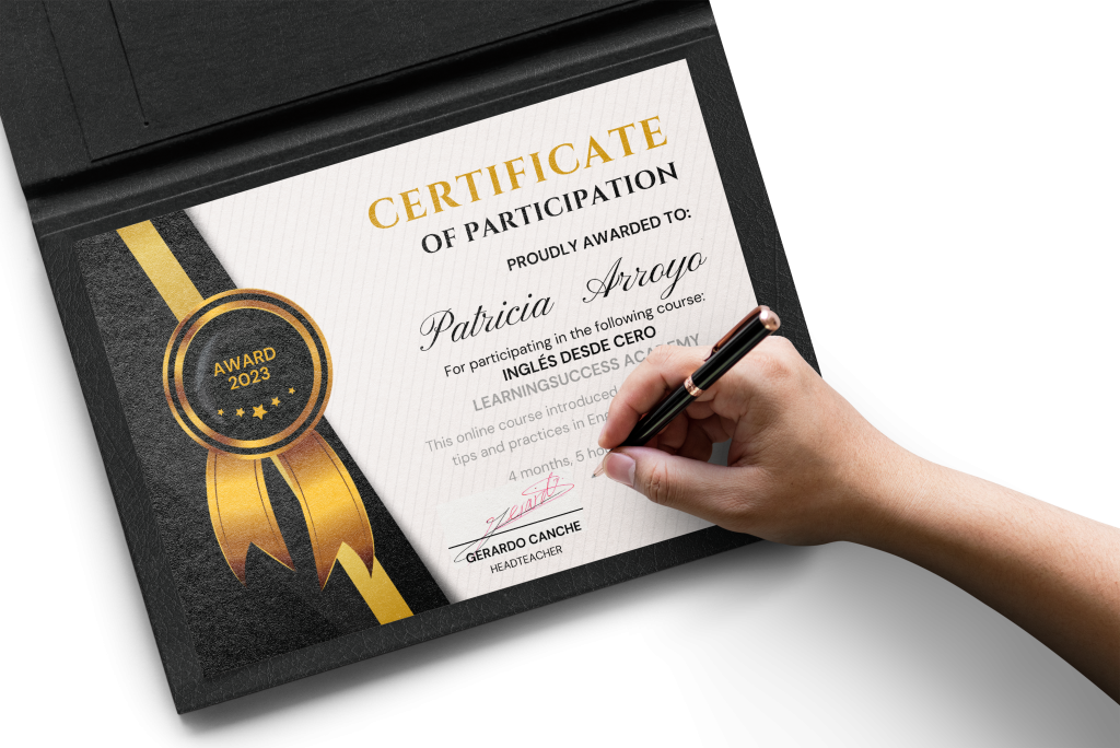 Your certificate